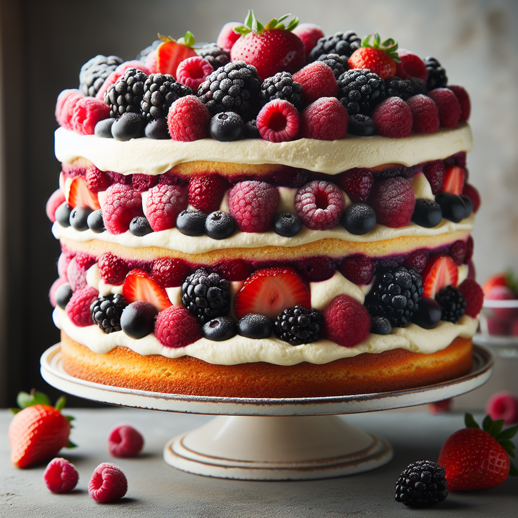 Sweet Lady Jane Triple Berry Cake Recipe - A Delightful Treat