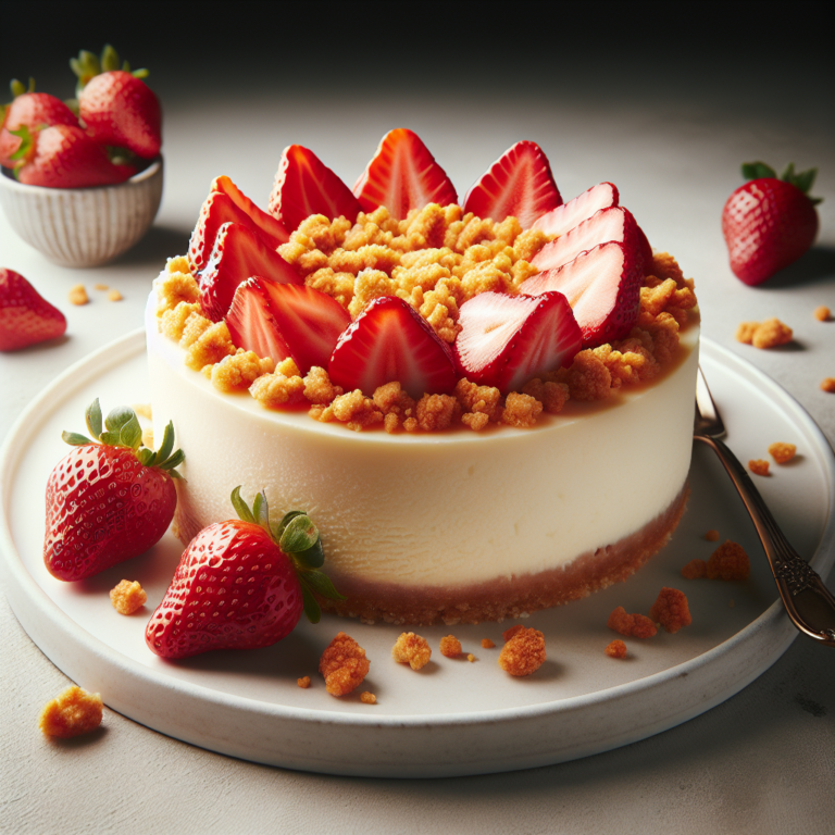 Delicious Strawberry Crunch Cheesecake Recipe