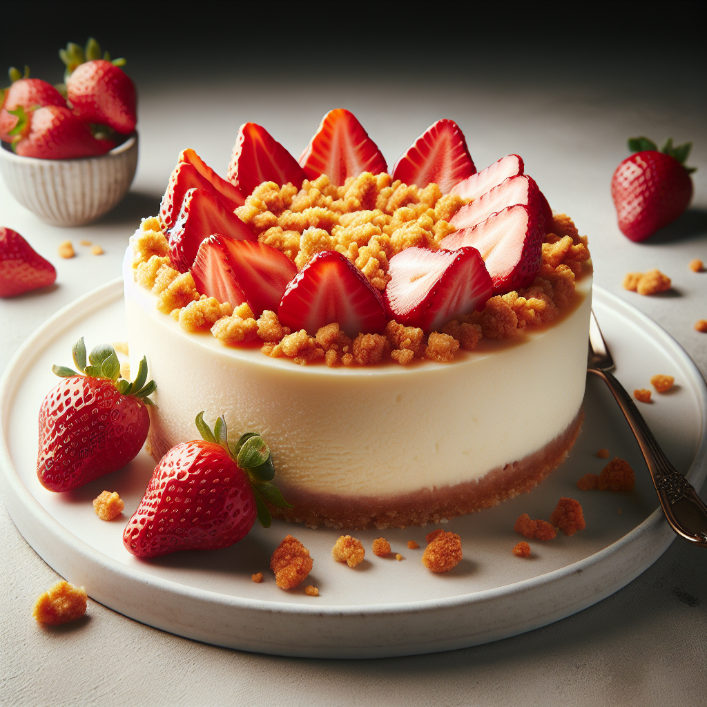 Delicious Strawberry Crunch Cheesecake Recipe